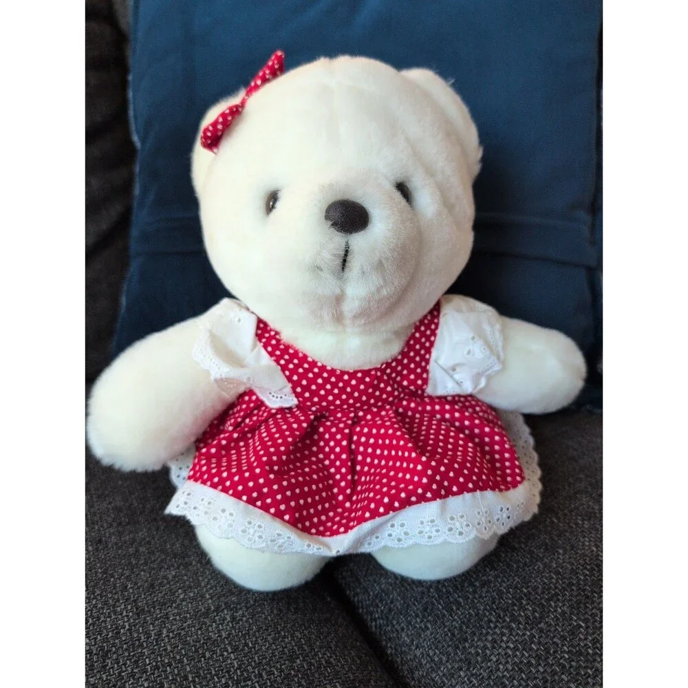 Rare Playful Pals Made Expressly for Mervyn's White Teddy Bear Plush Stuffed VTG